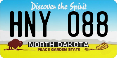 ND license plate HNY088