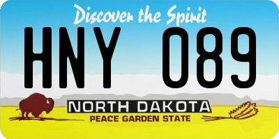 ND license plate HNY089