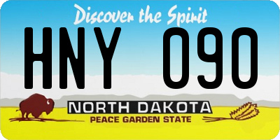 ND license plate HNY090