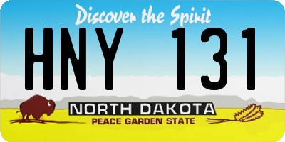 ND license plate HNY131