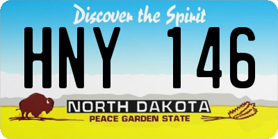 ND license plate HNY146