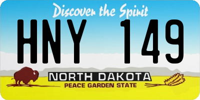 ND license plate HNY149