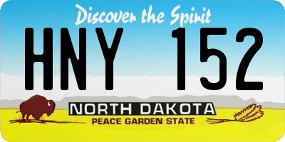 ND license plate HNY152