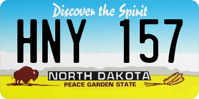 ND license plate HNY157