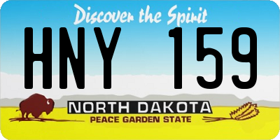 ND license plate HNY159