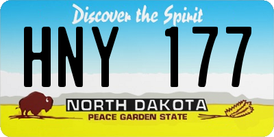ND license plate HNY177