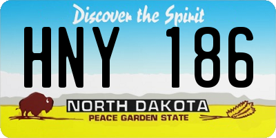 ND license plate HNY186