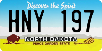 ND license plate HNY197