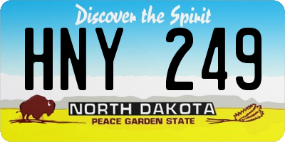 ND license plate HNY249