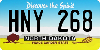 ND license plate HNY268