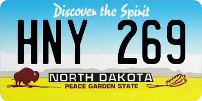 ND license plate HNY269