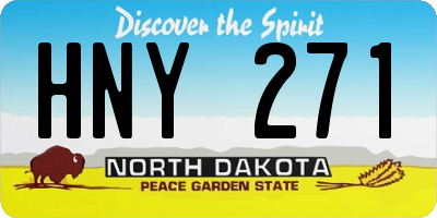 ND license plate HNY271