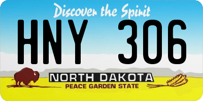 ND license plate HNY306