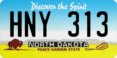 ND license plate HNY313