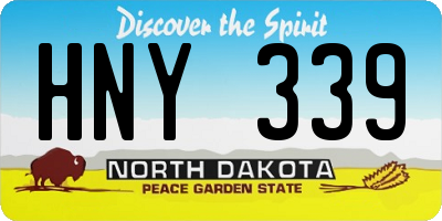 ND license plate HNY339