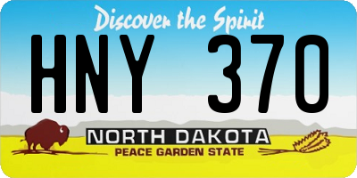 ND license plate HNY370