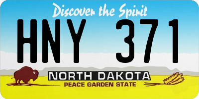 ND license plate HNY371