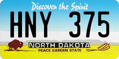 ND license plate HNY375