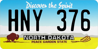 ND license plate HNY376