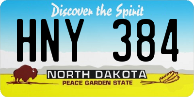 ND license plate HNY384