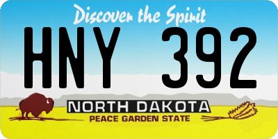 ND license plate HNY392