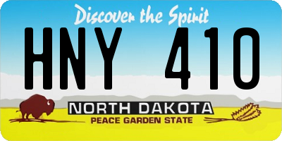 ND license plate HNY410