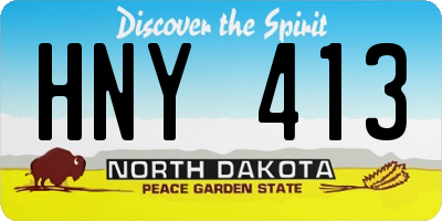 ND license plate HNY413
