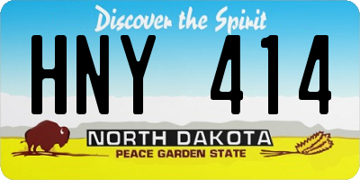 ND license plate HNY414