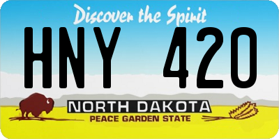 ND license plate HNY420
