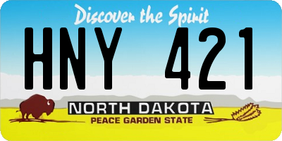 ND license plate HNY421