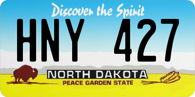 ND license plate HNY427