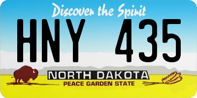 ND license plate HNY435
