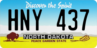 ND license plate HNY437
