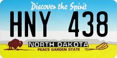 ND license plate HNY438