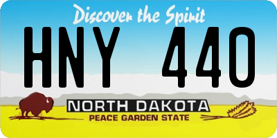 ND license plate HNY440