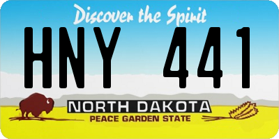 ND license plate HNY441
