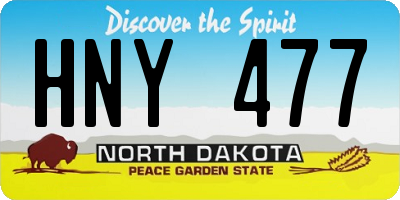 ND license plate HNY477