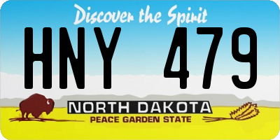 ND license plate HNY479