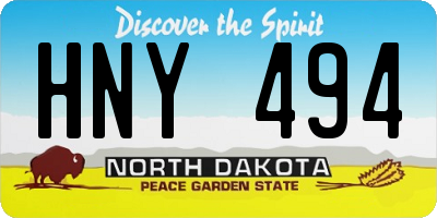 ND license plate HNY494