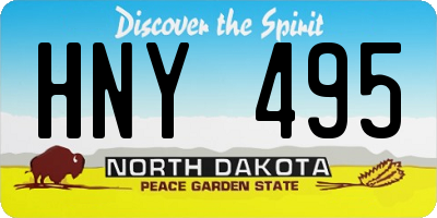ND license plate HNY495