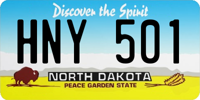 ND license plate HNY501