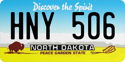 ND license plate HNY506