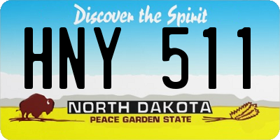 ND license plate HNY511