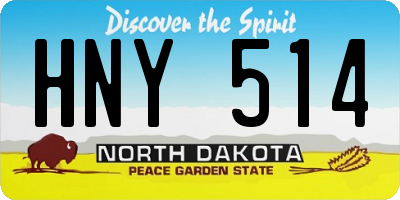 ND license plate HNY514