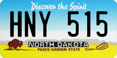 ND license plate HNY515