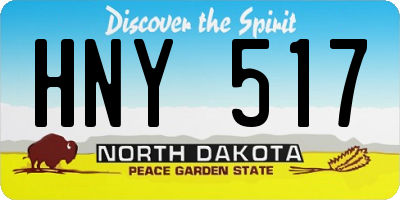 ND license plate HNY517