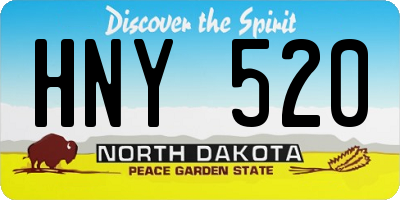 ND license plate HNY520