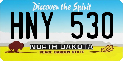 ND license plate HNY530
