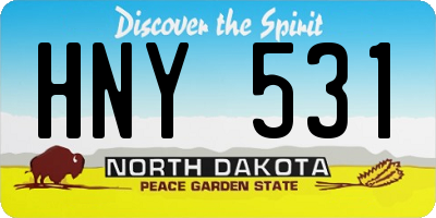 ND license plate HNY531