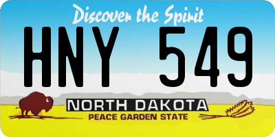 ND license plate HNY549